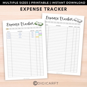 Expense tracker printable,Monthly spending tracker sheet A4,Daily money expense log digital,Budgeting Purchase Log,A5 Bullett journal insert