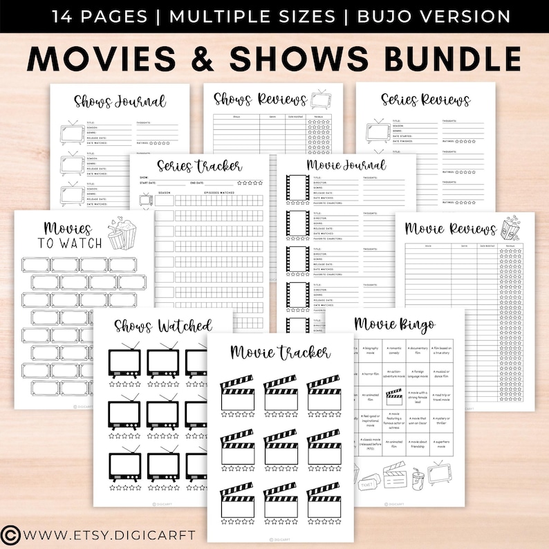 Movies tracker bujo,Tv Show journal pdf,Series show tracker,Movies reviews page,Movies to watch list,Movie lover journal,Movie bingo template,Netflix show tracker,A5 journal pages,Premade bullett page,Bullett journal kit,Habit trackerJournal