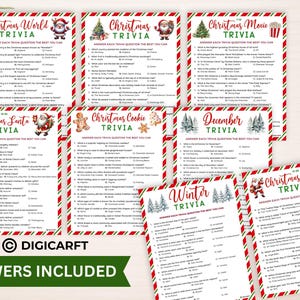 Christmas mega games bundle printable, Christmas party games, Holiday games, Family party games, New year eve games bundle,Christmas trivia games, Christmas song trivia, Christmas movie trivia, Christmas Santa trivia, Can you guess Christmas movie, Guess Christmas Carols, Christmas riddles game,Christmas word Scramble, Christmas think fast game, Christmas finish the phrase game, Christmas around the world, Christmas Scattergoris, Christmas This or that game,What’s your Elf name