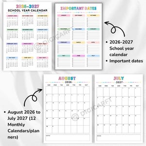Editable kids school planner printable, Kids school planner 2026 27 editable, ADHD study planner for kids, Printable student planner kids, Kids homework planner printable, School calendar printable kids, Chore chart for kids printable, Before school checklist kids, After school checklist kids, Daily routine planner kids, Homeschool planner kids printable, Student organizer for children, Back to school planner printable, Academic planner kids editable, Kids productivity planner PDF