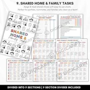 Partner/Shared Household Chore Chart
Pet Cleaning Checklist
Our Family Chore Chart (6, 5, 4, 3, 2 People), Family responsibility charts