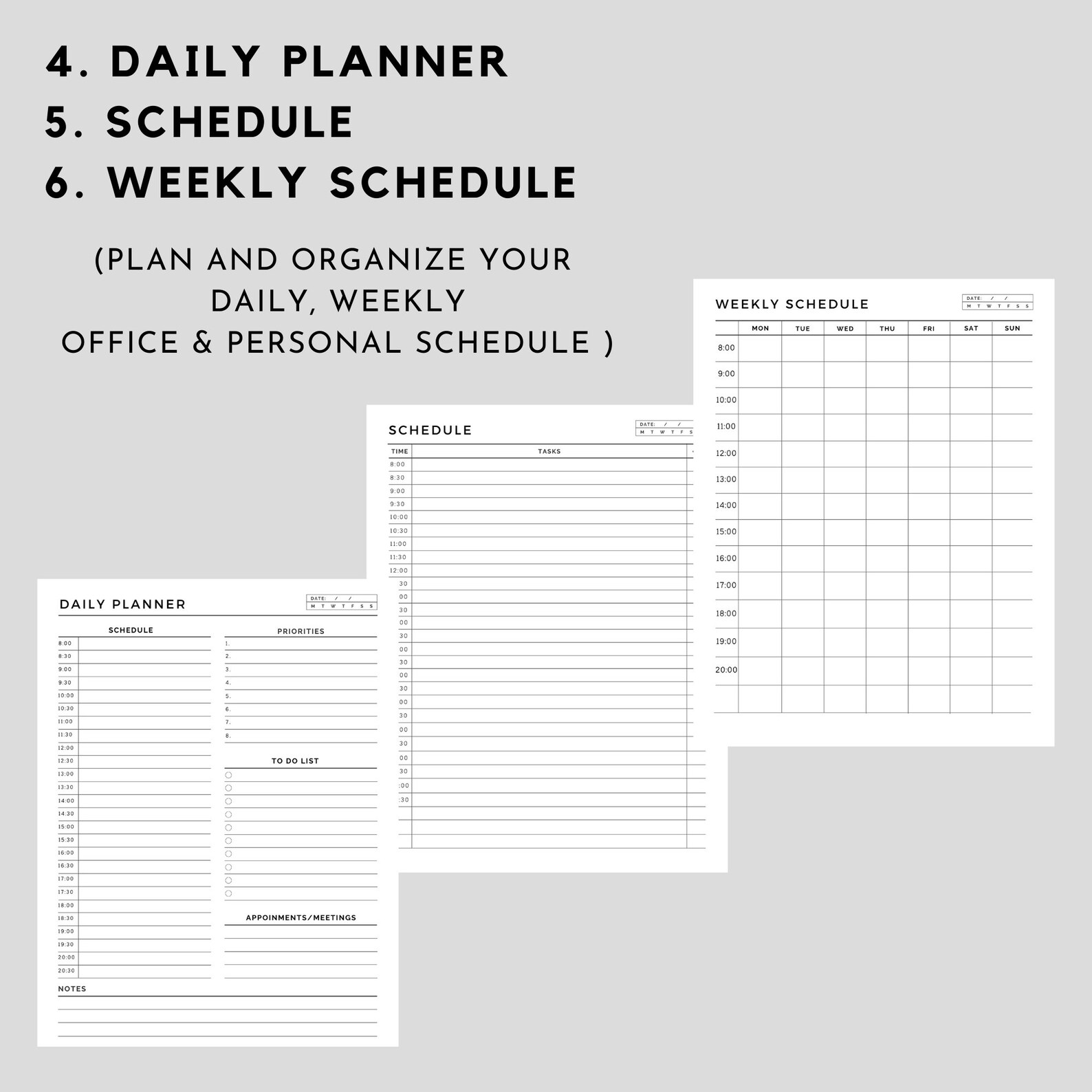 Office Tasks Planner Setoffice Task Trackeroffice Etsy
