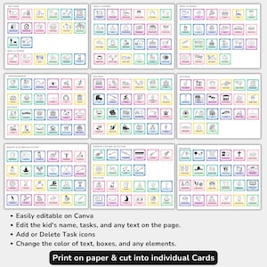 Daily Routine Cards for Kids Editable,printable Kids Morning Evening ...