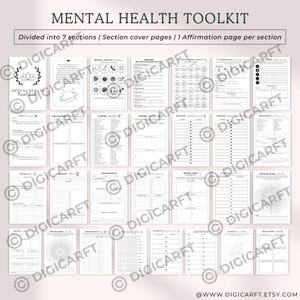 Mental Health Journal with Anxiety Relief Techniques, Fitness and Mental Health Wellness Journal, Mental Health Journal with Daily Reflection Prompts,Mental Health Planner with Stress Relief Techniques