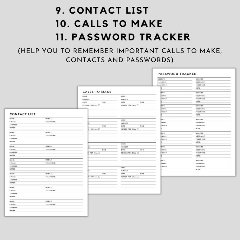 Office Tasks Planner Setoffice Task Trackeroffice Etsy