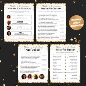 Waiting to Exhale Party Game bundle,Ladies Night games,90s Movies Game,Pajama party games printable,girl night games adult,trivia questions