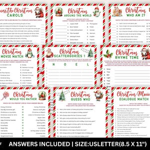 Christmas mega games bundle printable, Christmas party games, Holiday games, Family party games, New year eve games bundle,Christmas trivia games, Christmas song trivia, Christmas movie trivia, Christmas Santa trivia, Can you guess Christmas movie, Guess Christmas Carols, Christmas riddles game,Christmas word Scramble, Christmas think fast game, Christmas finish the phrase game, Christmas around the world, Christmas Scattergoris, Christmas This or that game,What’s your Elf name