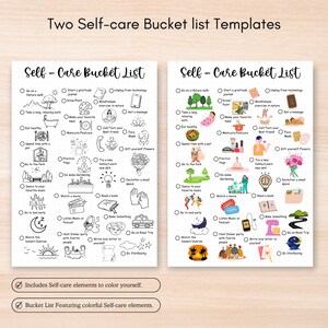 Self care bucket list printable