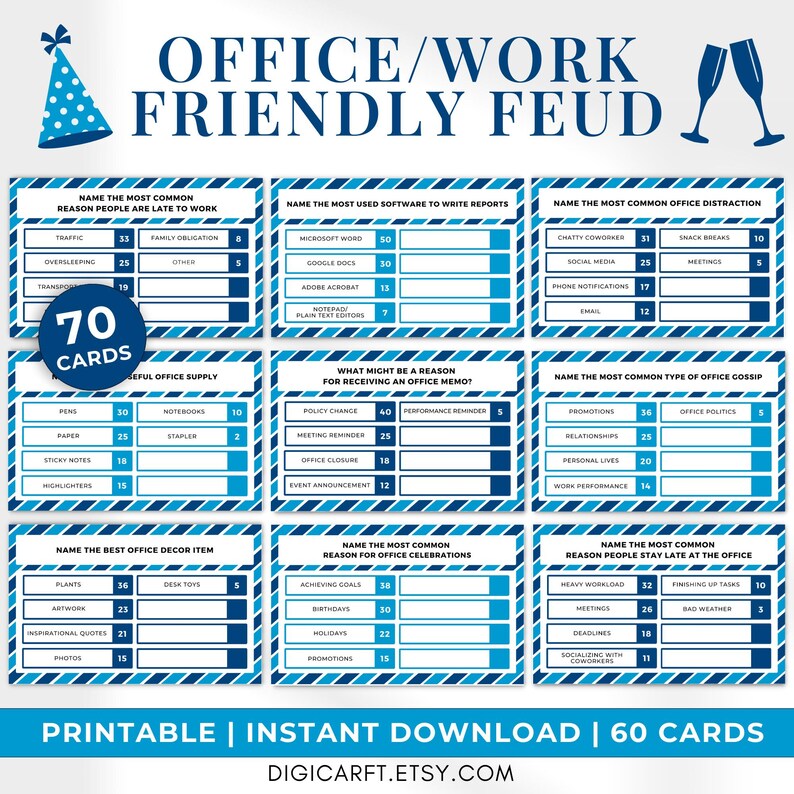 Office Friendly Feud Game,team Feud Game,group Party Games for Office