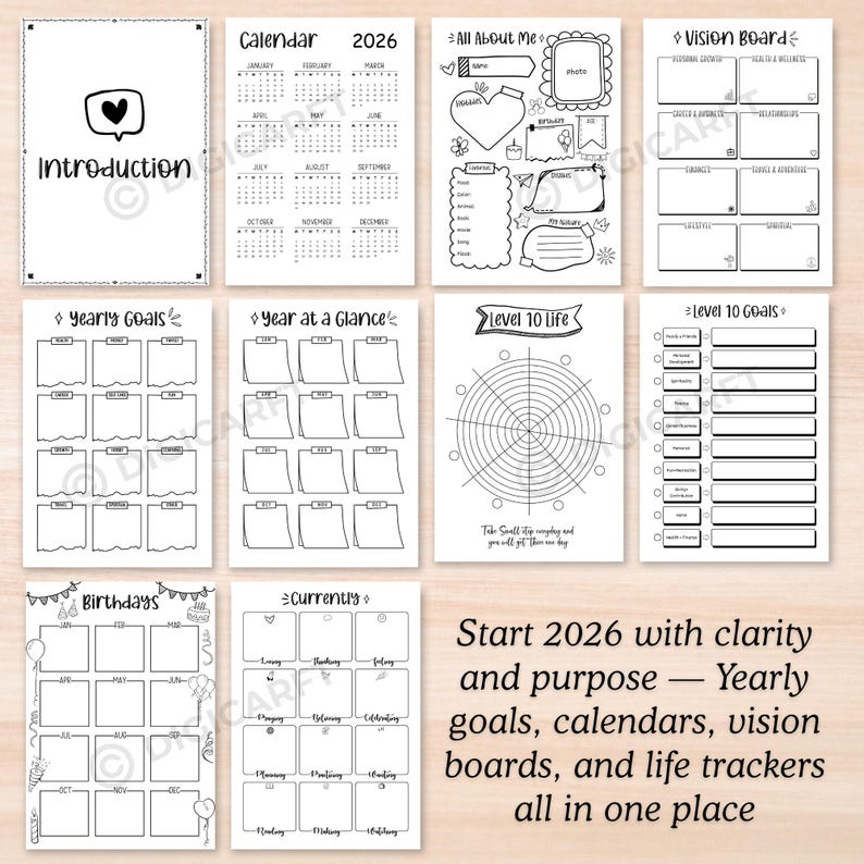 travel planner printable set 2026, packing list template printable, travel bucket list bullet journal printable, travel countdown calendar printable, vacation planner pages PDF, itinerary planner printable, travel activities checklist printable, travel wish list bullet journal printable, trip budget planner printable, world travel tracker bullet journal style, countries visited coloring map printable, travel log journal printable pages