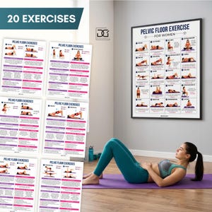 pelvic floor exercises for women, kegel exercise printable PDF, pelvic floor workout chart, bladder control exercises women, postpartum pelvic floor recovery, printable kegel exercise guide, women's pelvic health printable, pelvic floor strengthening exercises, beginner kegel workout, pelvic floor therapy at home, urinary incontinence exercises, deep core strengthening women, pelvic floor fitness planner, instant download workout PDF, printable wellness tracker,abdomen exercise