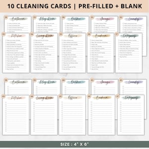 Ultimate Cleaning schedule bundle editable,Cleaning Planner Bundle,Weekly,Monthly,Yearly Cleaning Checklist,30 Declutter,Family Chore Chart image 8