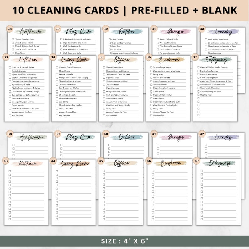 Ultimate Cleaning schedule bundle editable,Cleaning Planner Bundle,Weekly,Monthly,Yearly Cleaning Checklist,30 Declutter,Family Chore Chart image 8
