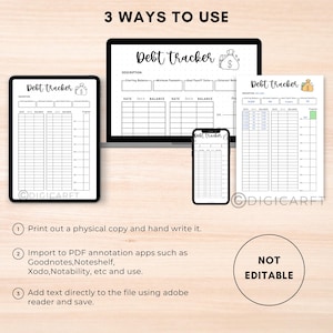 Debt Payoff Tracker Printable,debt Payment Tracker Printable,debt ...