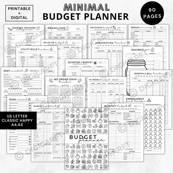 Budget finance planner bundle printable,Digital budget journal ipad,Ultimate finance planner bundle book a5 pdf,budget planner binder 2025