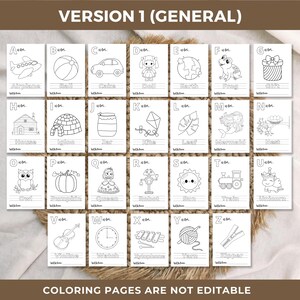 Abc baby shower coloring book printable,Baby's first abc alphabet book,Babyshower abc coloring book,Baby shower activity and games kit kids image 2