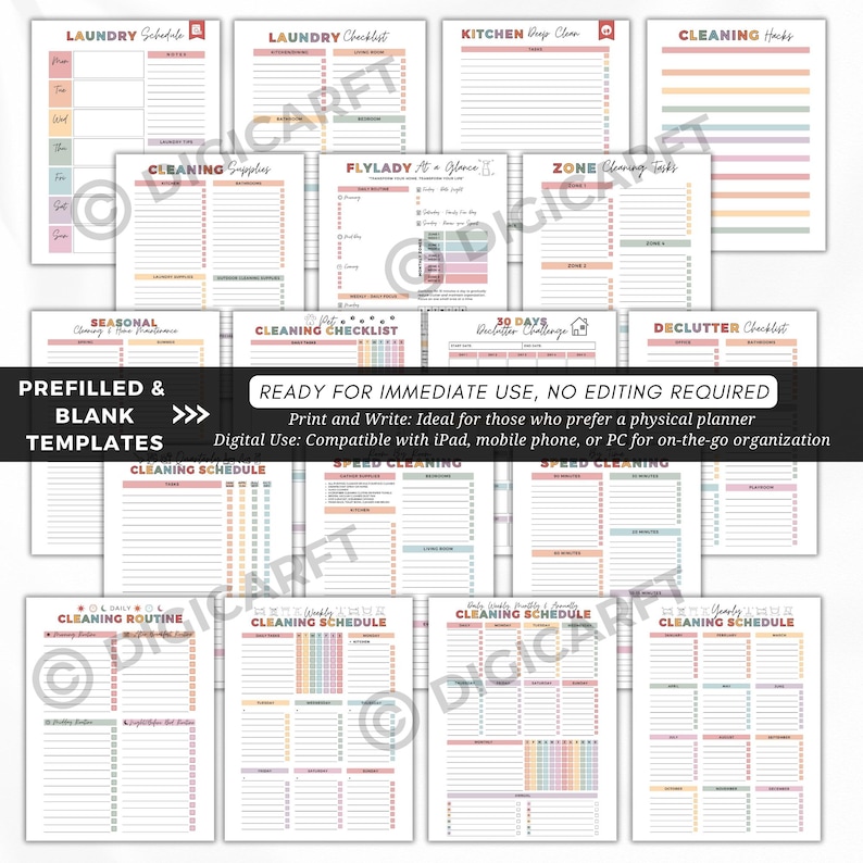 Printable cleaning schedule,Laundry schedule,Home cleaning planner journal, Printable cleaning binder,Home clean binder,30 days declutter challenge,Designed with ADHD mind, Laundy bedroom bathroom Kitchen Entryway Garden garage Entrance Backyard Bathroom toilet cleaning hacks , Homemade cleaning hacks

Daily cleaning routine, Weekly cleaning schedule, Monthly cleaning schedule and checklist, Yearly cleaning schedule,Quarterly cleaning list, FLylady at a glance journal for housewives