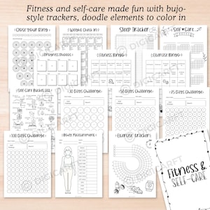 fitness tracker printable 2026, workout planner printable PDF, fitness bingo printable game, exercise habit tracker bullet journal style, weight loss tracker printable chart, body measurement tracker printable, progress photo journal printable, step tracker printable bujo, yoga tracker bullet journal printable, daily workout log printable, fitness routine planner printable, health and fitness journal PDF download, weekly fitness schedule bujo style