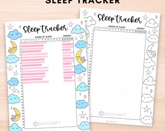 Monthly Sleep tracker printable,A5 Bullett journal page,Sleep Quality Journal,Sleep Hours,Sleep cycle Analysis Chart,Healthy habit tracking