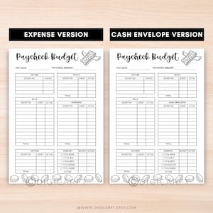 Paycheck budget template printable,Budget by paycheck planner digital goodnotes,Income Expense Debt log A4,Monthly finance tracker Pages A5