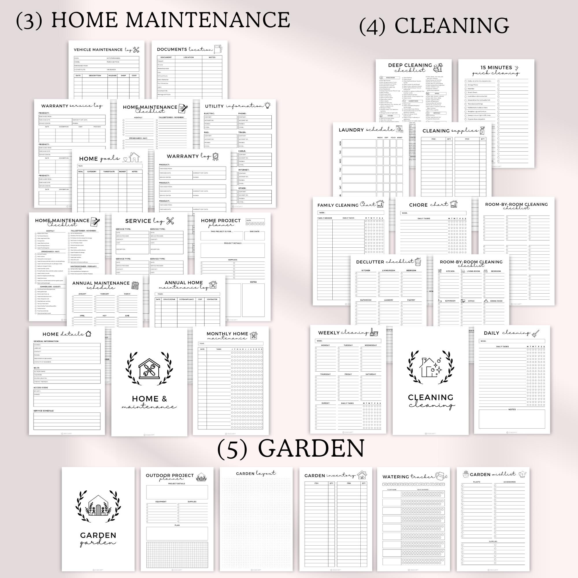Home Management Binder Printable,ultimate Life Planner Bundle 2025,the ...