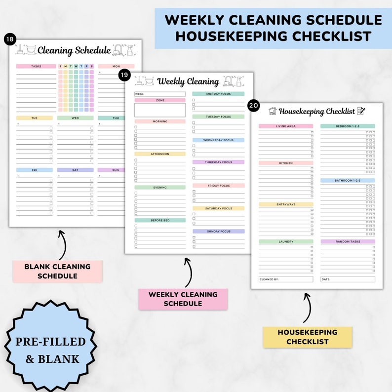 ultimate-cleaning-schedule-bundle-printablecleaning-planner-etsy
