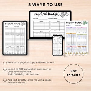 Paycheck budget template printable,Budget by paycheck planner digital goodnotes,Income Expense Debt log A4,Monthly finance tracker Pages A5