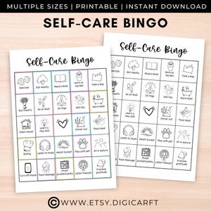Self care bingo printable,Bullett journal bundle,A5 Bujo Selfcare tracker page,Self care journal,Monthly Habit Self care checklist digital