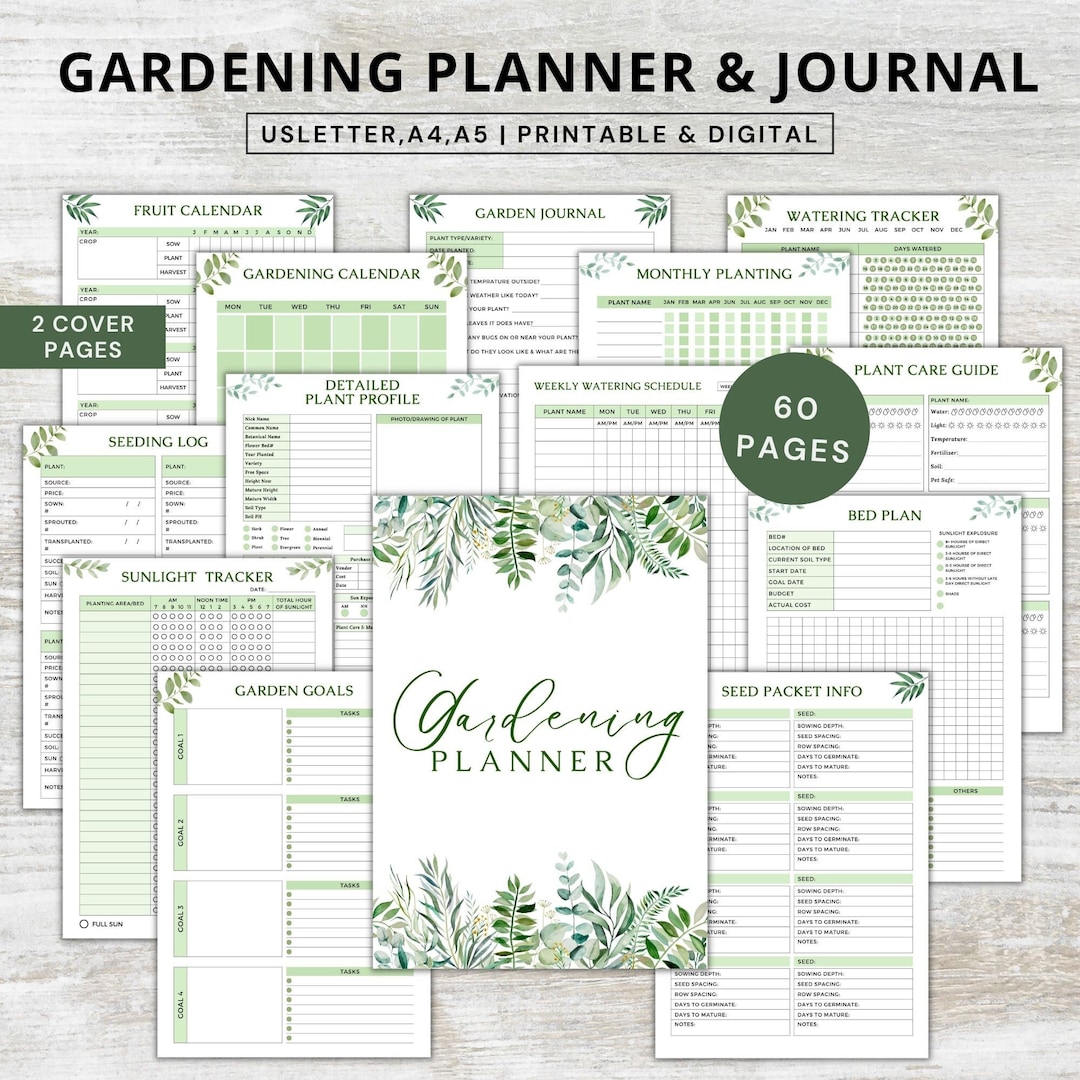Gardening Planner Printable Pdf,garden Planner Journal Digital,indoor ...