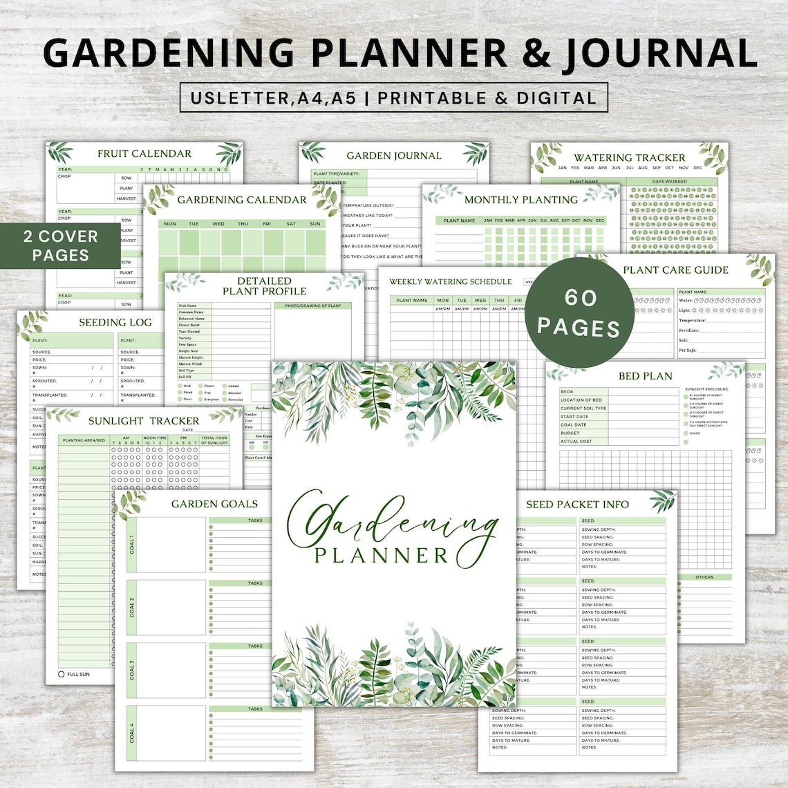 Gardening Planner Printable Pdfgarden Planner Journal - Etsy