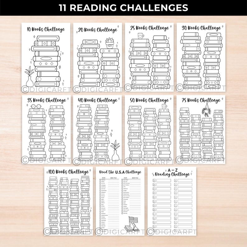 10 Books Reading Challenge,20 Books Reading Challenge,25 Books Reading Challenge,30 Books Reading Challenge, 40 Books Reading Challenge, 45 Books Reading Challenge, 50 Books Reading Challenge,75 Books Reading Challenge, 100Books Reading Challenge