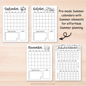 Autumn daily tracker printables, Thanksgiving journal pages, Seasonal fall calendar PDF, DIY autumn journal kit, Bullet journal autumn stickers, Fall habit tracker printable, Pumpkin-themed journal kit, September journal planner