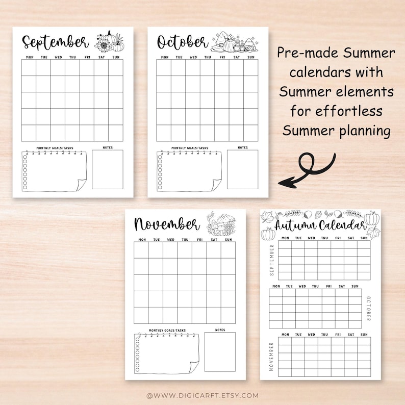 Autumn daily tracker printables, Thanksgiving journal pages, Seasonal fall calendar PDF, DIY autumn journal kit, Bullet journal autumn stickers, Fall habit tracker printable, Pumpkin-themed journal kit, September journal planner