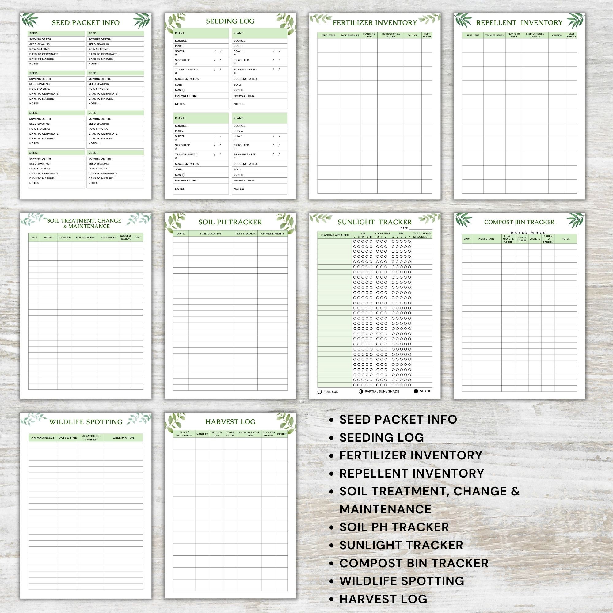 Gardening Planner Printable Pdfgarden Planner Journal - Etsy Australia