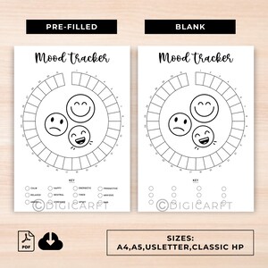 Anxiety Tracking Log, Bujo Mood Page, Printable Mood Log, Mental Health Tracker, Mood Check Planner,Monthly mood tracker, Mood check planner, Mood journal tracker, Digital mood log