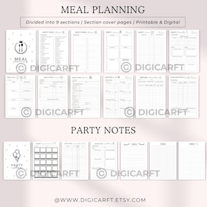 Party Planner | Printable Planner | Event Planner | Event Planning Template | Birthday Planner | Party checklist | Party planning | PDF | Printable Birthday Planner | Party Planner | Event Organizer