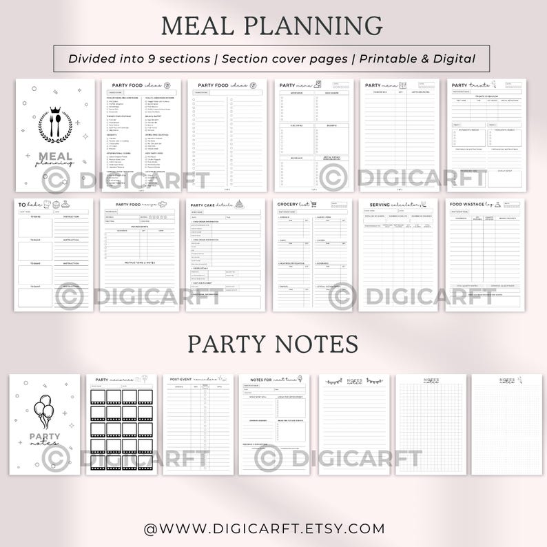 Party Planner | Printable Planner | Event Planner | Event Planning Template | Birthday Planner | Party checklist | Party planning | PDF | Printable Birthday Planner | Party Planner | Event Organizer