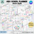 Editable Kids School Planner 2025-2026,adhd Study planner for kids printable,School Calendar,Homework,Chores,After before school checklist product logo