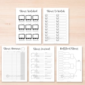 Digital Movie Tracker, Printable Series Checklist, Bullet Journal for Movie Reviews, Film and Series Tracker, Customizable Movie Log