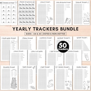 Plantillas para Bullet Journal 2026, Paquete de plantillas anuales imprimibles, Plantillas para Bullet Journal en PDF, Insertos para agenda A5 de fitness 2026, Año en píxeles