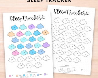 Monthly Sleep tracker printable,A5 Bullett journal page,Sleep Quality Journal,Sleep Hours,Sleep cycle Analysis Chart,Healthy habit tracking