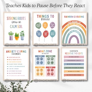 Calm down corner poster decor for kids room,calming corner classroom posters bundle,Coping skills,Circle of control,counselling room mental health emotional wellness banner,classroom calm down corner prints,Educational Wall art,Rainbow breathing classroom set,positive affirmation poster Teens,Calming strategies visuals printable Digital download, Be kind poster, How are you feeling poster, How big is my Problem Decor poster, Circle of control poster