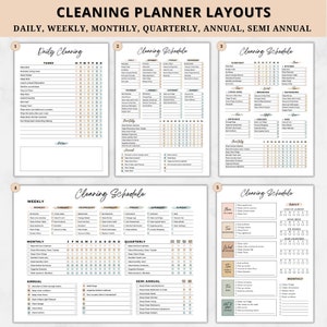 Ultimate Cleaning schedule bundle editable,Cleaning Planner Bundle,Weekly,Monthly,Yearly Cleaning Checklist,30 Declutter,Family Chore Chart image 2