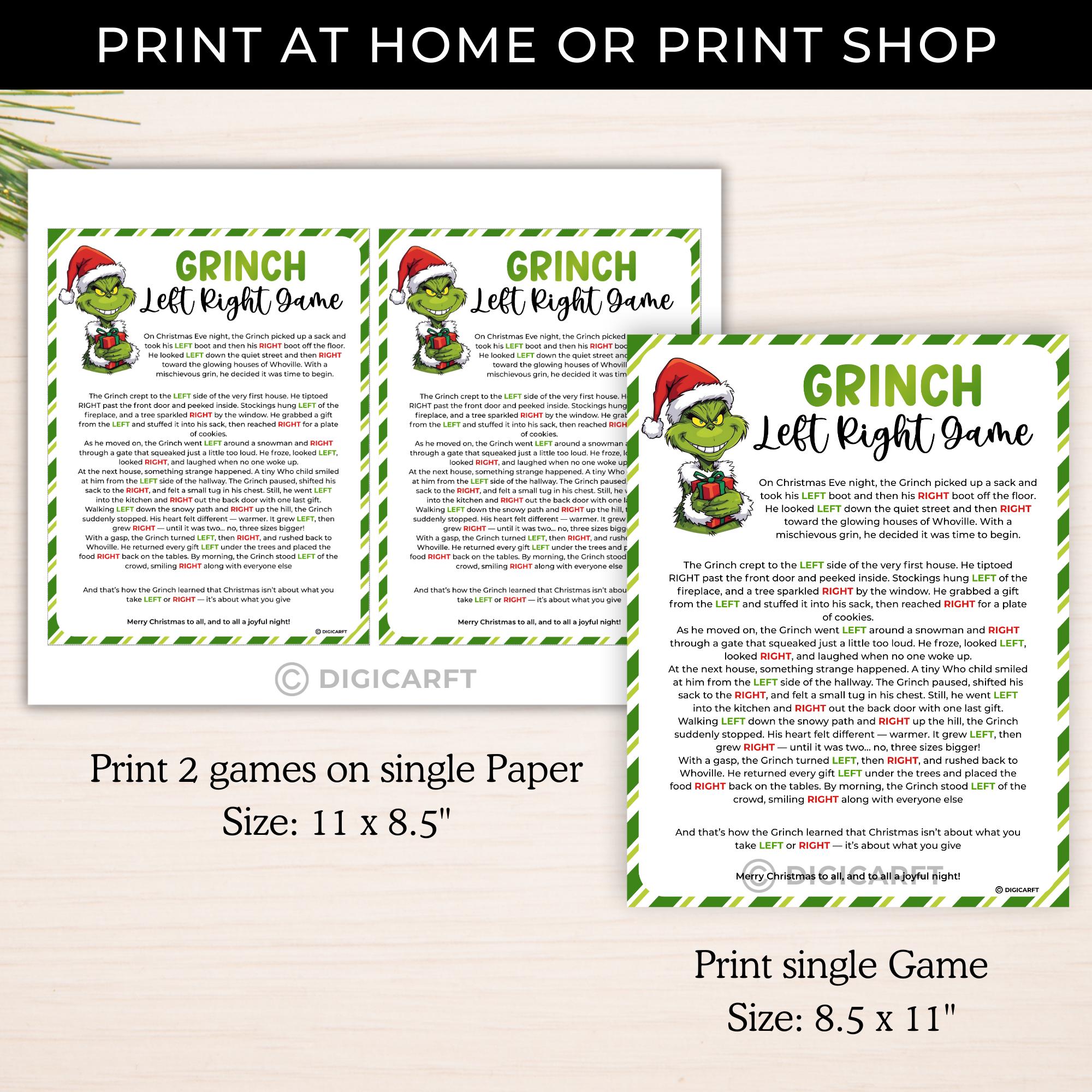 Grinch Left Right Christmas Game,christmas Pass the Present Game Story ...