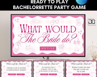 What would the bride do game template,bachelorette party game editable,Bachelor party game canva,Bridal Shower Games,hen do party gametrivia