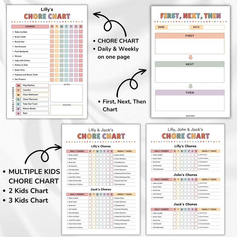 Editable Kids Chore Chart, Kids Chore Chart Bundle, Kids Routine Chart, Daily Routine Chart for Kids, Editable Responsibility Chart, Kids Checklist Printable, Behavior Chart, Reward Chart, Screen Time Checklist, Allowance Tracker, Kids Job Chart, Kids Morning Routine, Bedtime Routine Chart, Weekly Schedule for Kids, School Checklist, Flip Routine Chart, Visual Schedule for Kids, Toddler Routine Chart, Canva Editable Kids Charts, Printable Kids Planner, ADHD Routine Chart, Autism Visual Schedule