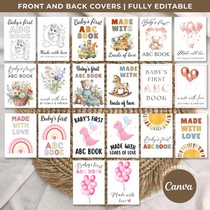 Abc baby shower coloring book printable,Baby's first abc alphabet book,Babyshower abc coloring book,Baby shower activity and games kit kids image 5