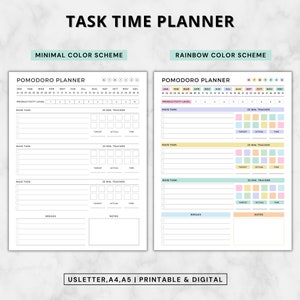 Pomodoro Planner Printable,productivity Planner Ipad,study Session ...