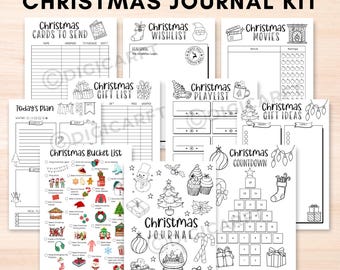 Christmas journal pages,Christmas planner 2025 a5 printable,Christmas gift list tracker,Wishlist,Bucket list download,Christmas countdown