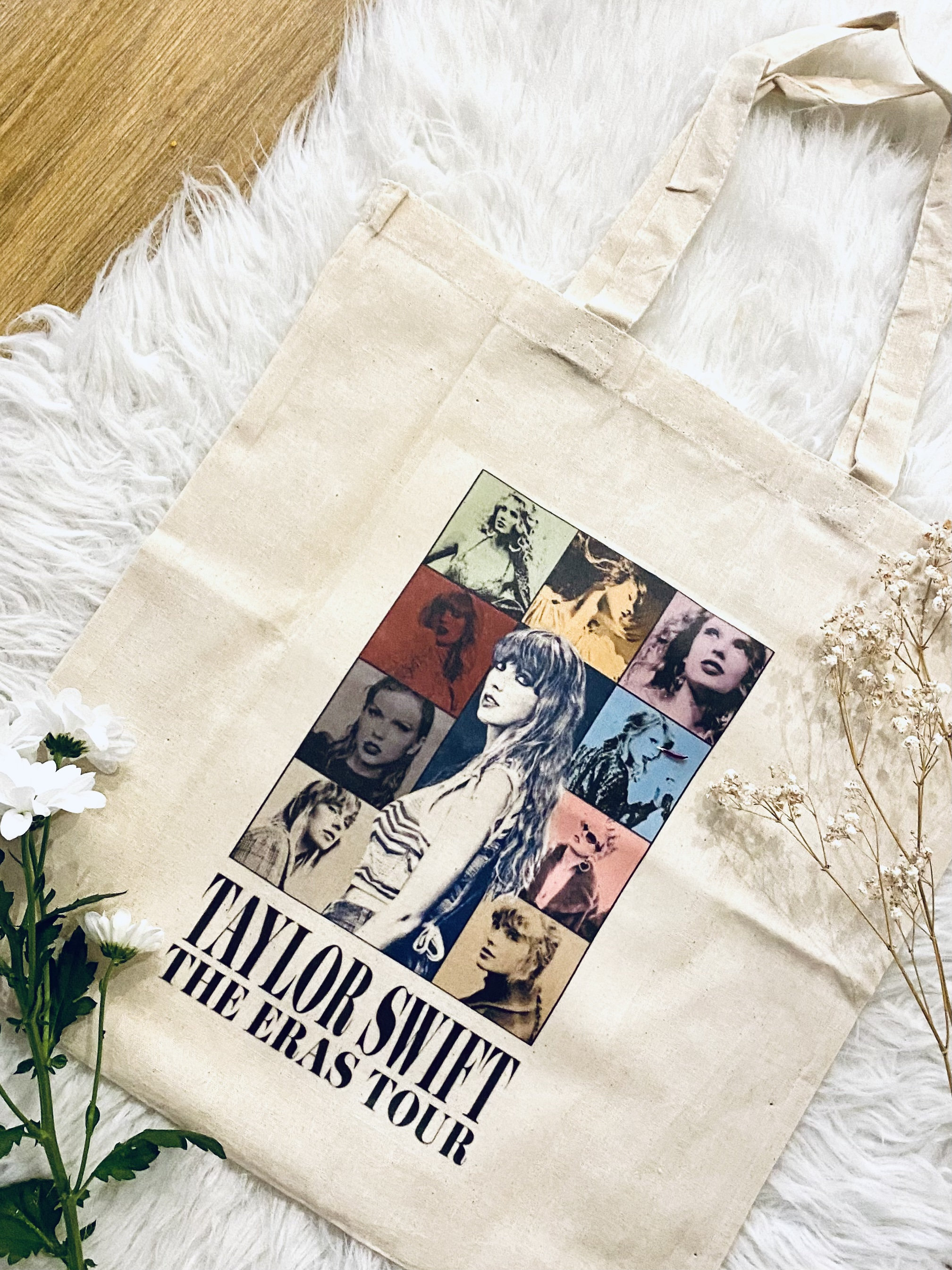 black eras tour tote bag